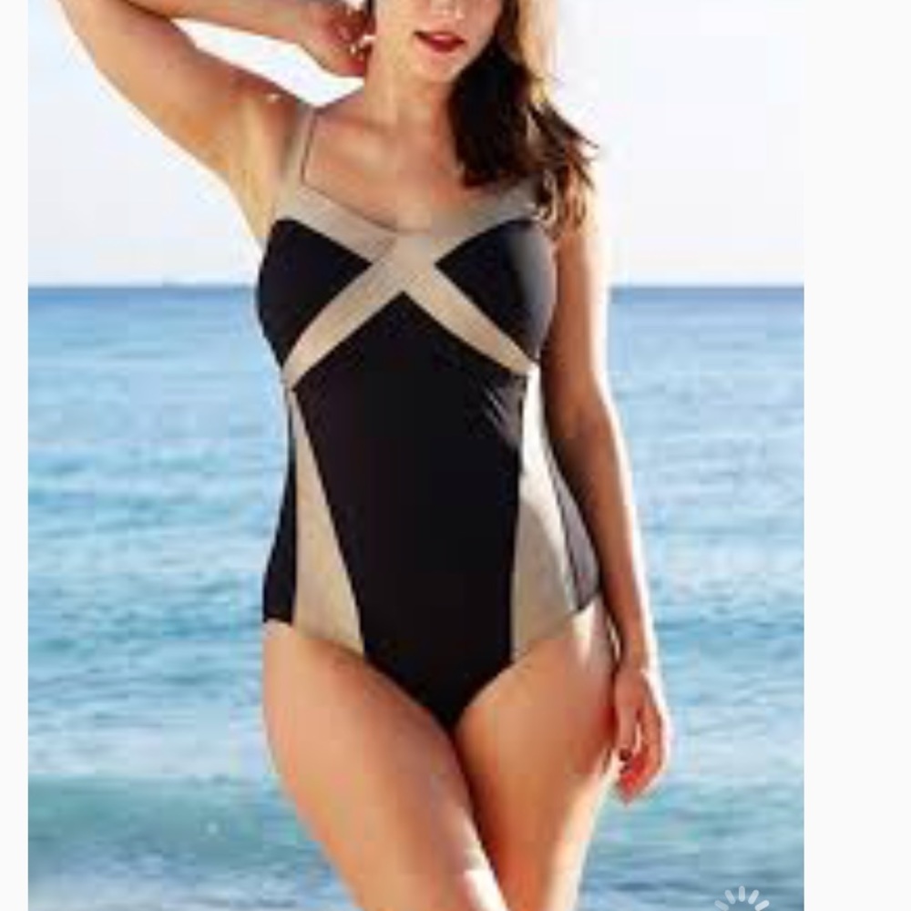 Tropiculture Black/Bronze One Piece Swimsuit